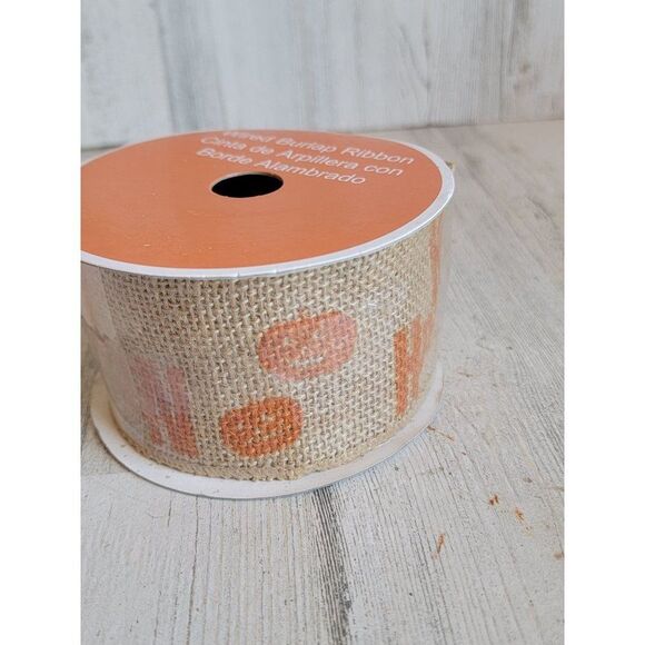Happy Halloween burlap ribbon string pumpkin prop decor - Picture 5 of 7